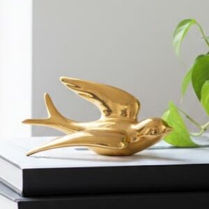 Elegant Gold Bird Figurine